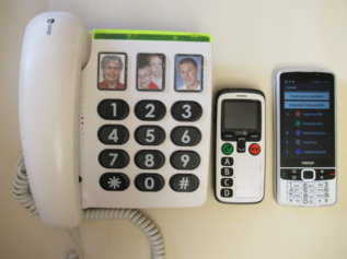 Telefone mit großen Tasten oder Sprache