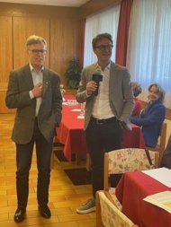 Dr. Juri Andriollo und Christoph Buratti nahmen als Vertreter der Stadtgemeinde Bozen an der Versammlung teil