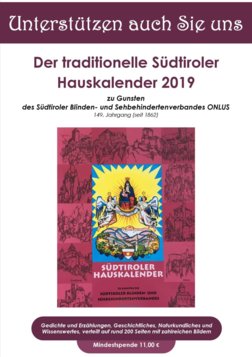 Unterstützen auch Sie uns durch den Südtiroler Hauskalender