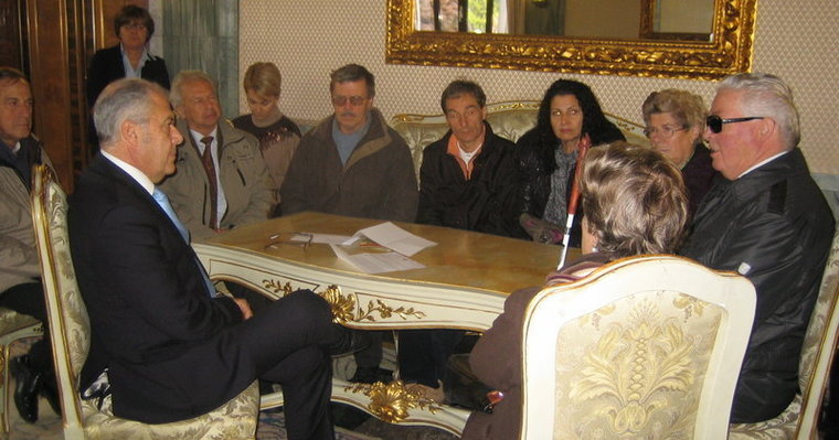 Die Delegation des Verbandes beim Regierungskommissär Dr. Fulvio Testi